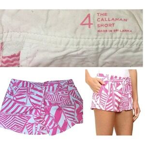 Walsh Callahan Lily Pulitzer Shorts Size 4 33‎ x 5 Yacht Sea Beach Barbie Pink